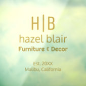 Autocollant Pour Fenêtre Logo Monogramme Or Moderne (Feuille 3)