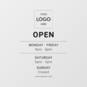 Autocollant Pour Fenêtre Logo Open Modern Professional Clouage de fenêtre (Feuille)