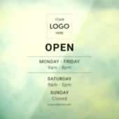 Autocollant Pour Fenêtre Logo Open Modern Professional Clouage de fenêtre (Feuille 3)