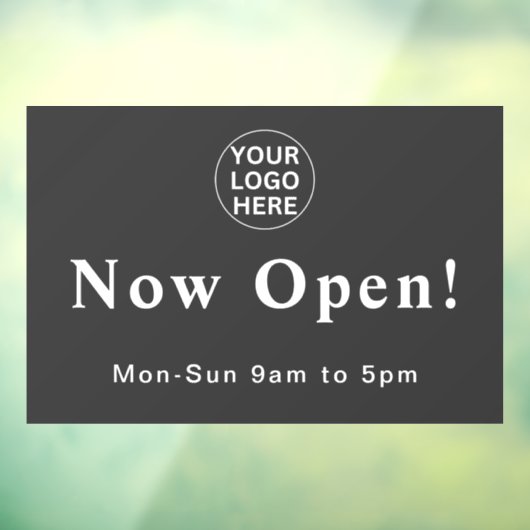 Autocollant Pour Fenêtre Logo 'Ouvert maintenant' | Heures d'ouverture (Feuille 3)