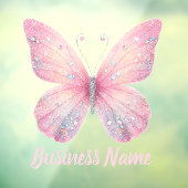Autocollant Pour Fenêtre logo papillon rose pastel (Feuille 3)