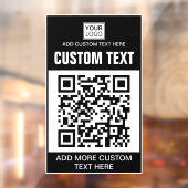 Autocollant Pour Fenêtre Logo personnalisé, code QR et texte (Feuille 2)