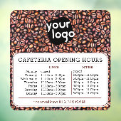 Autocollant Pour Fenêtre Logo Personnalisé Ouverture Déjeuner Dîner Heures  (Feuille 3)