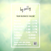 Autocollant Pour Fenêtre Logo professionnel moderne Heures d'ouverture Noir (Feuille 3)