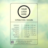 Autocollant Pour Fenêtre Logo professionnel noir Heures d'ouverture (Feuille 3)