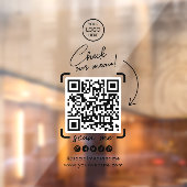 Autocollant Pour Fenêtre Logo professionnel personnalisé QR Code Social Med (Feuille 2)