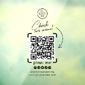 Autocollant Pour Fenêtre Logo professionnel personnalisé QR Code Social Med (Feuille 3)