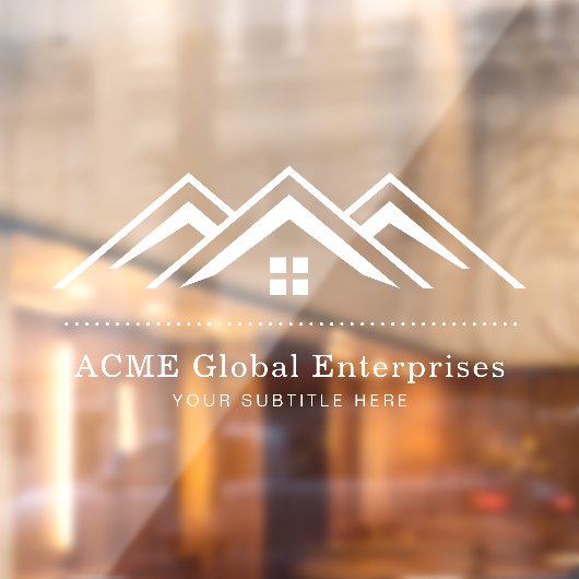 Autocollant Pour Fenêtre Logo Promotionnel immobilier moderne (Feuille 2)