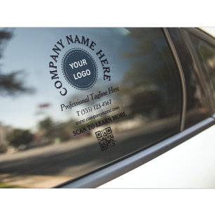 Autocollant Pour Fenêtre Logo QR Code de l'entreprise minimaliste moderne p