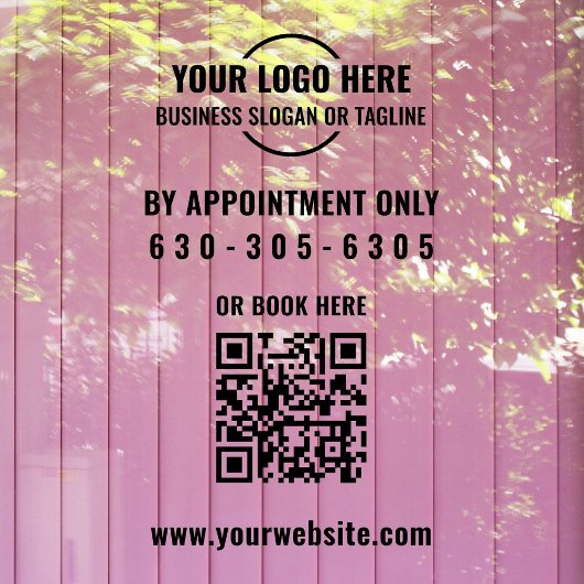 Autocollant Pour Fenêtre Logo QR Code Noir Moderne Sur Rendez-Vous Uniqueme