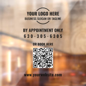 Autocollant Pour Fenêtre Logo QR Code Noir Moderne Sur Rendez-Vous Uniqueme (Feuille 2)