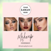 Autocollant Pour Fenêtre Logo Script Blush Photo Studio de Maquillage (Feuille 3)