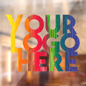 Autocollant Pour Fenêtre Logo simple d'entreprise à fond transparent (Feuille 2)