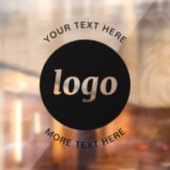 Autocollant Pour Fenêtre Logo simple et commerce de texte (Feuille 2)