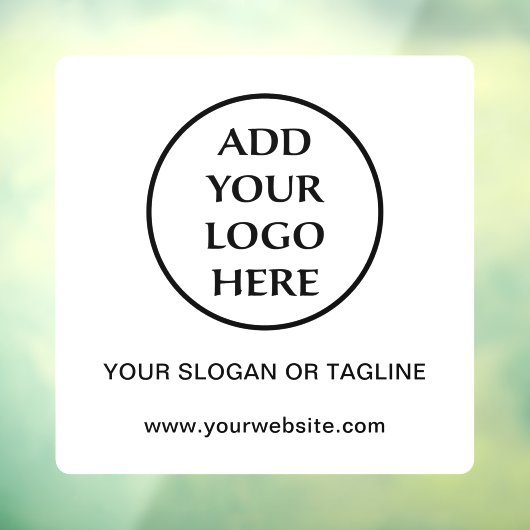 Autocollant Pour Fenêtre Logo simple professionnel d'entreprise (Feuille 3)