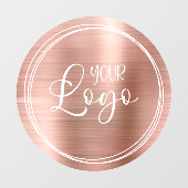 Autocollant Pour Fenêtre Logo sur trois bagues blanches avec huile Rose en (Feuille)