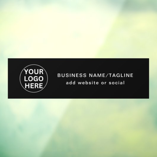 Autocollant Pour Fenêtre Logo & Texte personnalisés l Noir et Blanc promoti (Feuille 3)