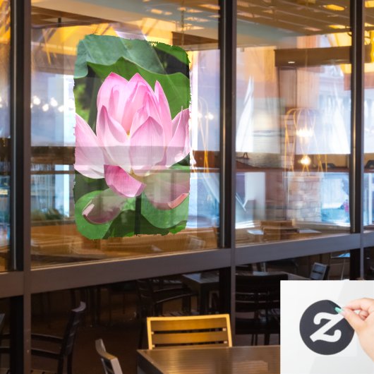 Autocollant Pour Fenêtre Lotus Bloom rose (Fenêtre du restaurant)