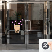 Autocollant Pour Fenêtre Love Bubble Tea (Porte de bureau)