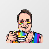 Autocollant Pour Fenêtre Love Mug (Feuille)