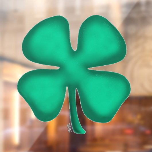 Autocollant Pour Fenêtre Lucky 4 Leaf Irlandais Clover fenêtre agrafe bâton (Feuille 2)
