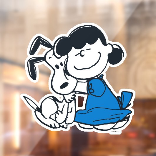 Autocollant Pour Fenêtre Lucy Hugging Snoopy (Feuille 2)