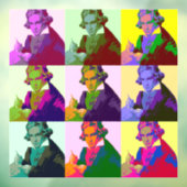 Autocollant Pour Fenêtre Ludwig Van Beethoven Pop Art (Feuille 3)