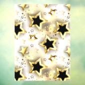 Autocollant Pour Fenêtre Lumière transparente avec étoiles or (Feuille 3)