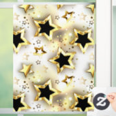 Autocollant Pour Fenêtre Lumière transparente avec étoiles or (Maison)