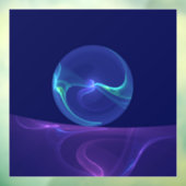 Autocollant Pour Fenêtre Lumineuse Bleu Violet Rêve Abstrait Fractal Art (Feuille 3)