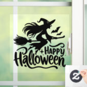 Autocollant Pour Fenêtre Lune de sorcières Joyeux Halloween (Maison)