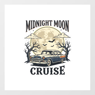 Autocollant Pour Fenêtre Lune Vintage Voiture Gothique Classique Auto Hallo