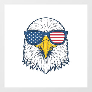 Autocollant Pour Fenêtre Lunettes de soleil aigle patriotique dessin vector