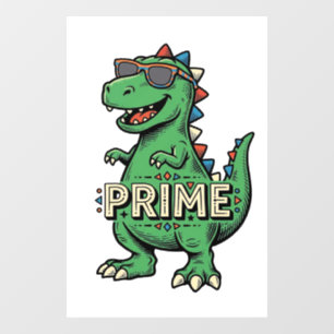 Autocollant Pour Fenêtre Lunettes de soleil dinosaure vintage Prime Cartoon