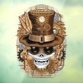 Autocollant Pour Fenêtre Machine rétro Voodoo à vapeur crâne (Feuille 3)