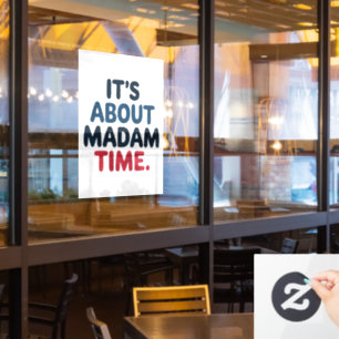 Autocollant Pour Fenêtre Madame la Présidente Élection 2024 Vote démocrate 