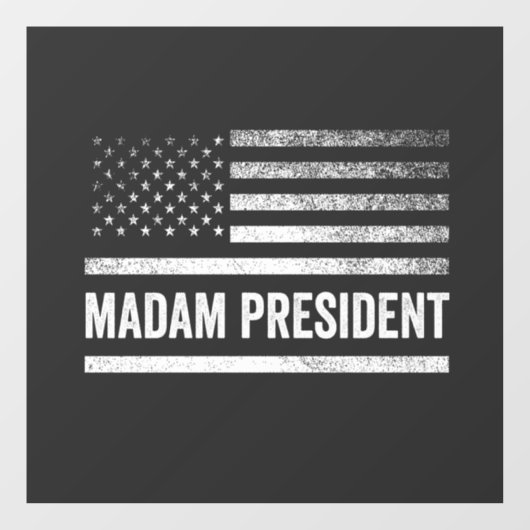 Autocollant Pour Fenêtre Madame la Présidente Harris Walz Élection américai (Feuille)