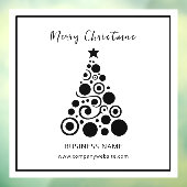 Autocollant Pour Fenêtre Magasin d'arbres de Noël Noir et Blanc (Feuille 3)