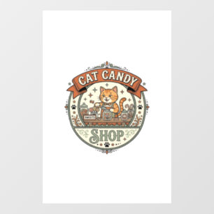 Autocollant Pour Fenêtre Magasin de bonbons pour chats Magasin de bonbons p
