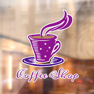 Autocollant Pour Fenêtre Magasin de café