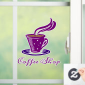 Autocollant Pour Fenêtre Magasin de café (Maison)