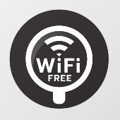 Autocollant Pour Fenêtre Magasin de café et beignets avec Wi-Fi gratuit Ent (Feuille)