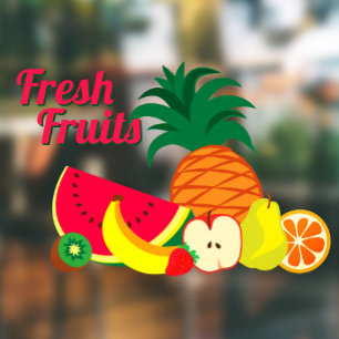 Autocollant Pour Fenêtre Magasin de fruits frais personnalisable Marché des