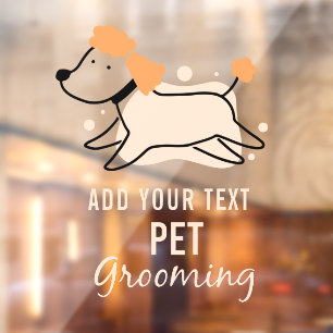 Autocollant Pour Fenêtre Magasin de toilettage pour animaux de compagnie pe