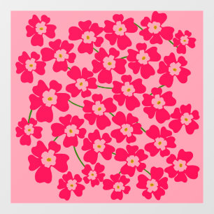 Autocollant Pour Fenêtre Magenta Pink Fantaisie Flower Power
