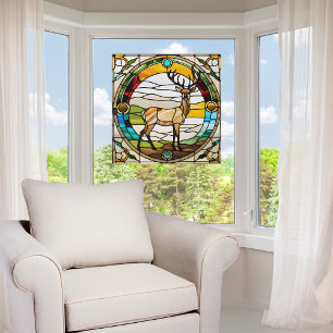 Autocollant Pour Fenêtre Magnifique Buck Faux Verre Cathédrale