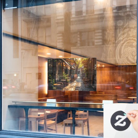 Autocollant Pour Fenêtre Magnifique café français (Fenêtre de café)