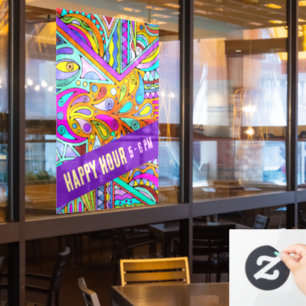 Autocollant Pour Fenêtre Main Tirée Par EDDArt - Blah Blah Blah 1