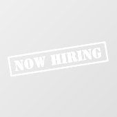 Autocollant Pour Fenêtre Maintenant, Embauche Entreprise Professionnelle Pe (Feuille)