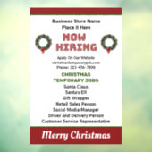 Autocollant Pour Fenêtre Maintenant Embaucher Noël Jours fériés Jobs person (Feuille 3)